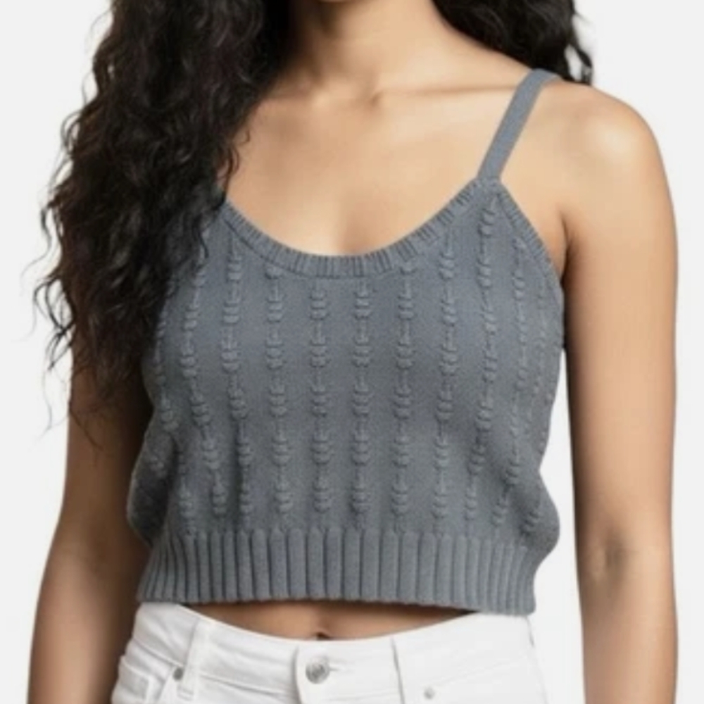 Weekend Los Angeles Gray Women's Knit Crop Top